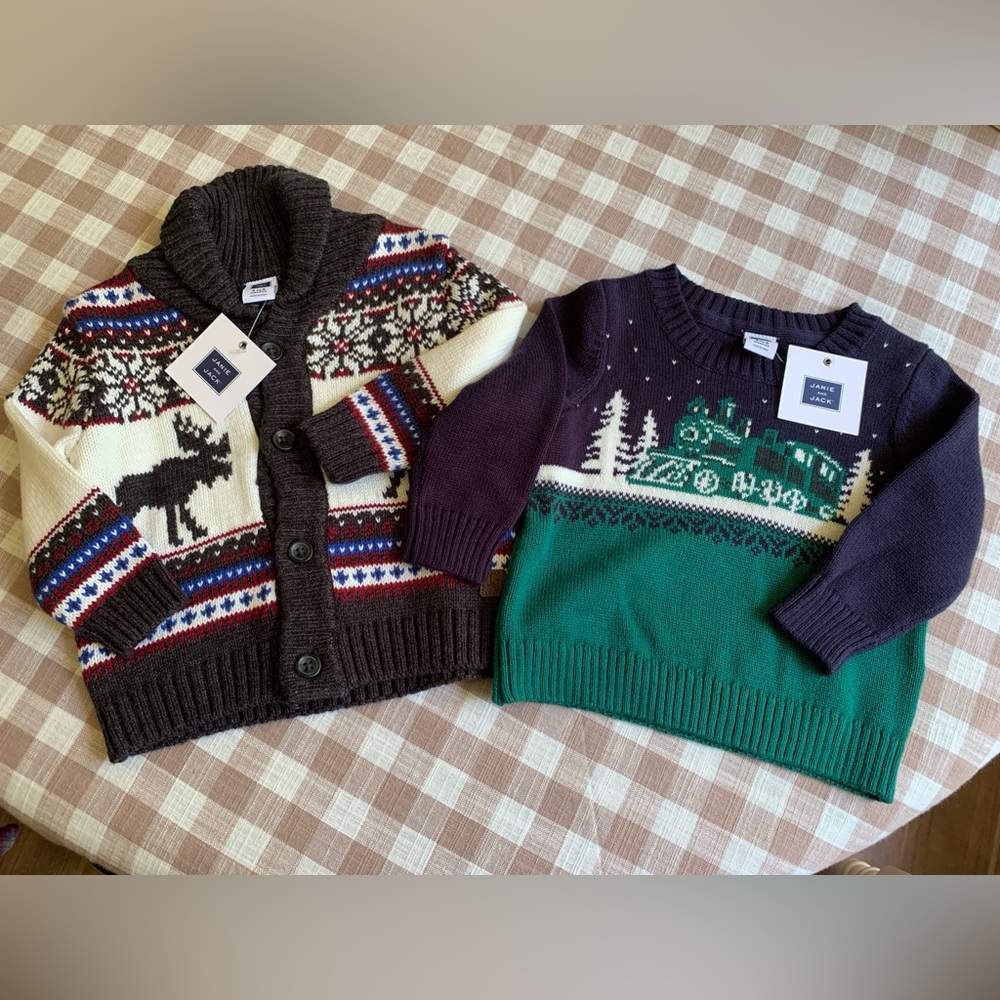 NWT Janie and Jack Baby Boys Sweaters - Size 3 to 6 Months